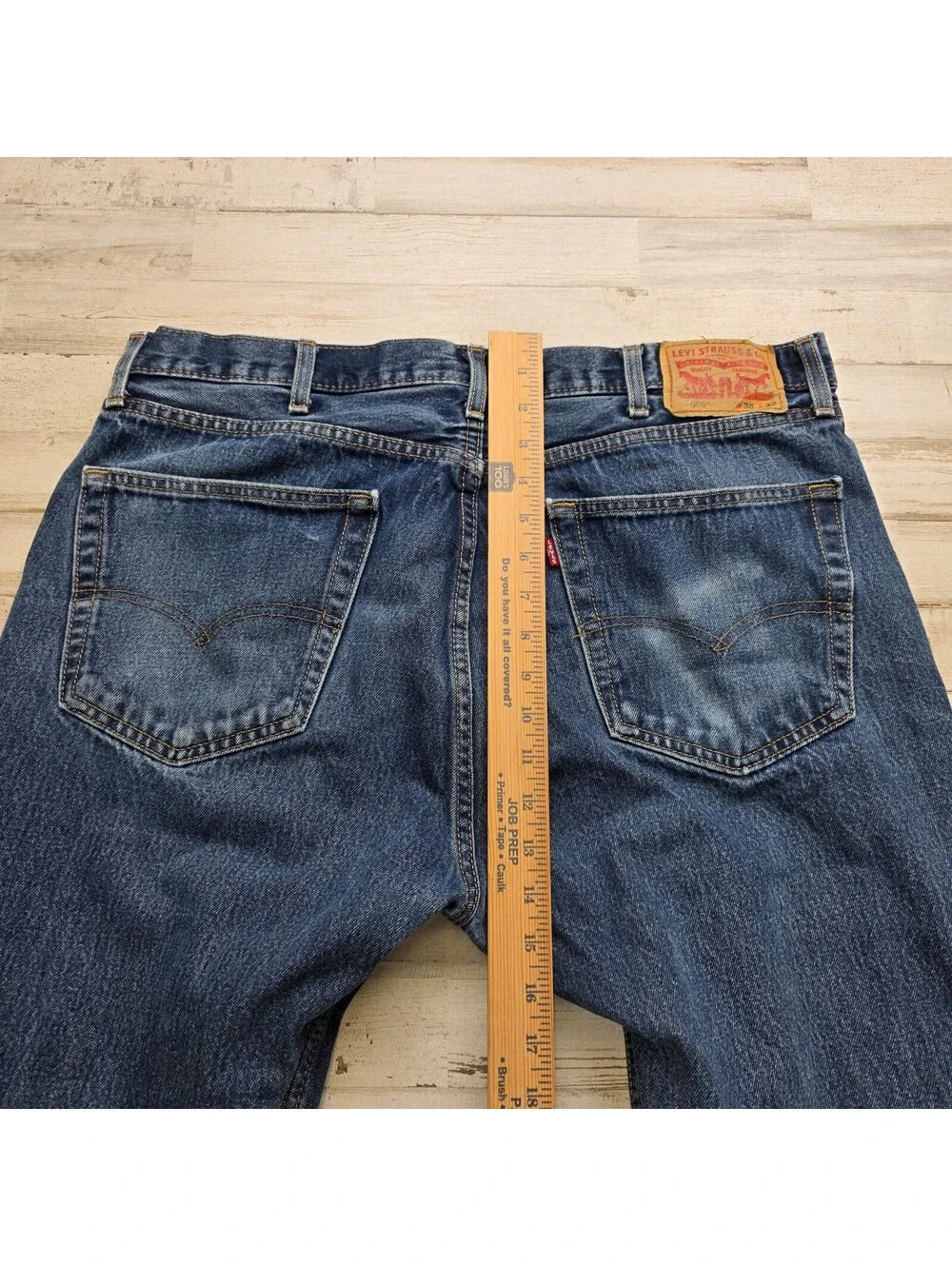 Levi's Jeans 505 Straight Leg 38x32 Men's Work Used Broken in Comfortable